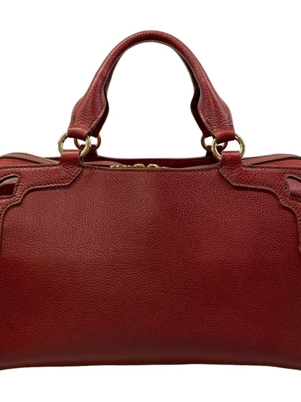 Cartier Marcello de Cartier bowling bag Bordeaux Leather Handbag